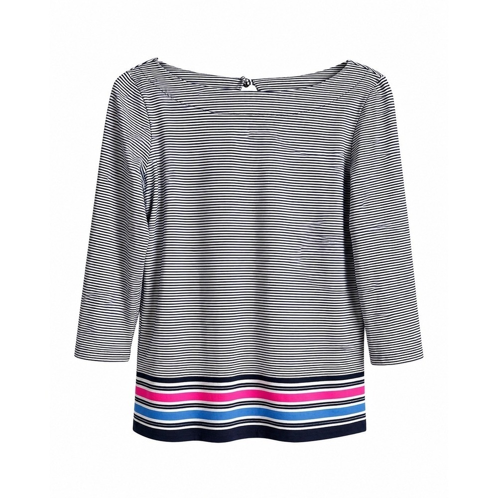 Lilly Pulitzer Waverly Top Small Bayside Stripe Navy Nautical Coastal Preppy
